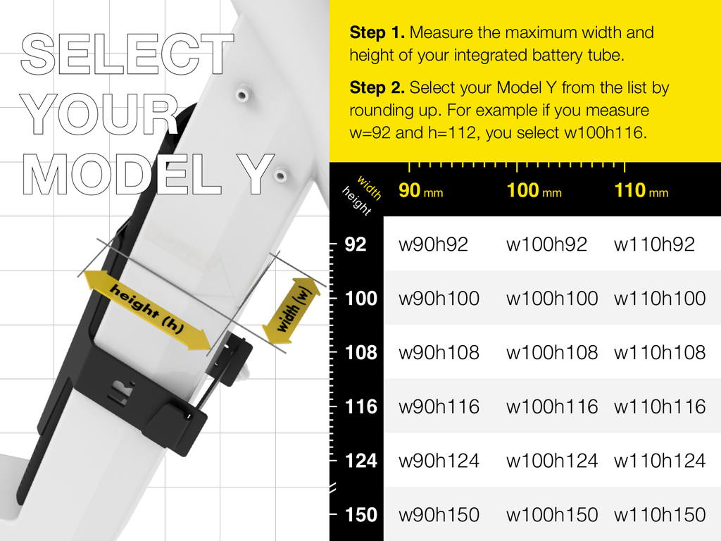 LOCKRIDE Model Y w110h150 + ABUS diskusslot 